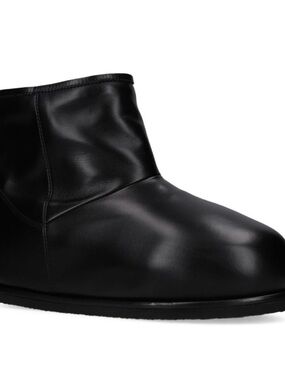 NEW AMINA MUADDI BLACK LEATHER BOOTS